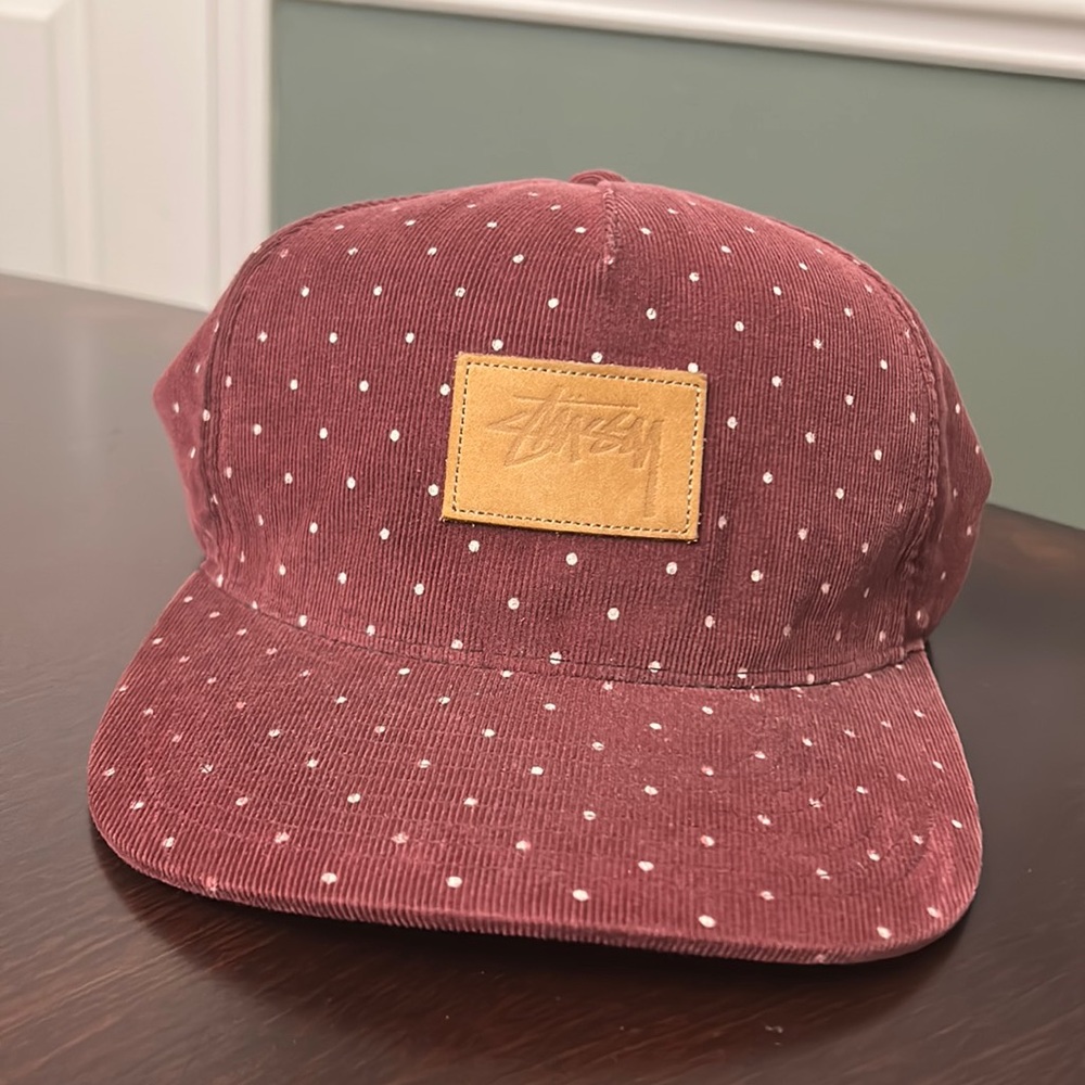 Stussy Designs Maroon Corduroy Dad Hat. OS. Good condition! 100% Cotton.